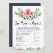 Babydusche schätzt das Preisspiel Einladung (Vorne/Hinten)