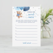 Babydusche schätzt die süße Teddy-Bärenkarte Einladung (Stehend Vorderseite)