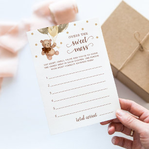 Babydusche schätzt die süße Teddy-Bärenkarte Einladung