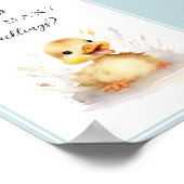 Babydusche schätzt, wie viele Duckling-Zeichen Poster (Ecke)