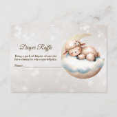 Babydusche Schlafen Baby Diaper Raffles Begleitkarte (Vorderseite)