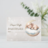 Babydusche Schlafen Baby Diaper Raffles Begleitkarte (Stehend Vorderseite)