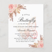 Babydusche Schmetterling Rosa Mädchen Pampe Einlad (Vorderseite)