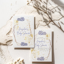 Babydusche Schneemann Lila Thema Einladungskarte