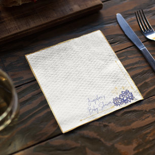 Babydusche Schneemann lila Thema Napkins Serviette