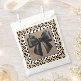 Babydusche Schwarz-weiß braun - Tierdruckmaschine  Geschenktütchen