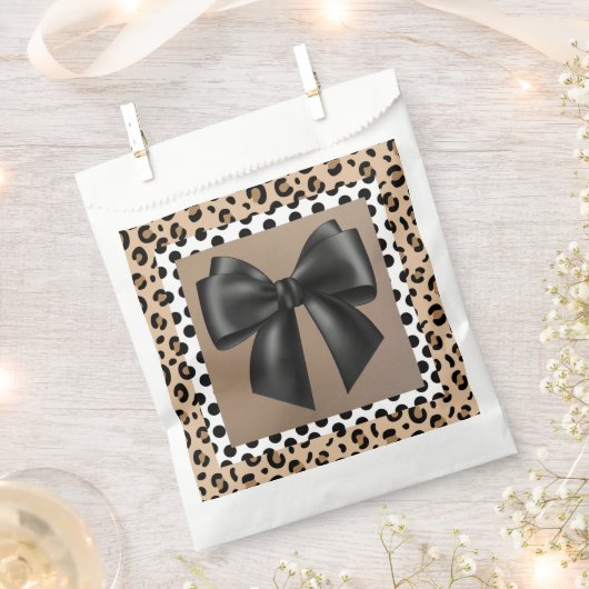 Babydusche Schwarz-weiß braun - Tierdruckmaschine Geschenktütchen (Ausgeschnitten)