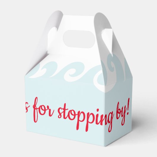 Babydusche Schwimmen Whale Gable Favor Box Geschenkschachtel (Vorderseite)