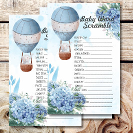 Babydusche Scramble Elefant Heißluftballon