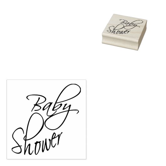 Babydusche - Script Gummistempel (Stempel)
