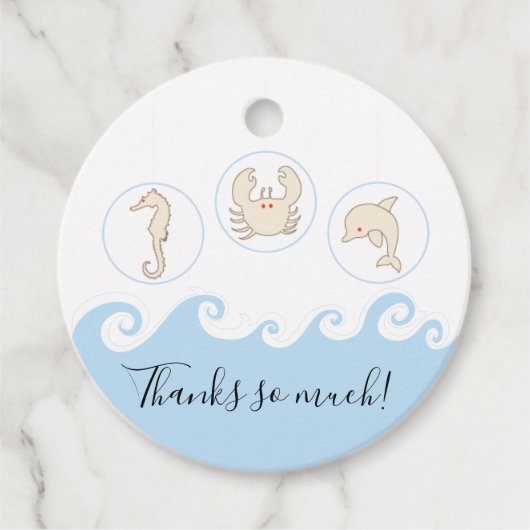 Babydusche Sea Mobile Geschenkanhänger (Vorderseite)