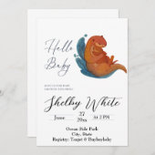 Babydusche Sea Otter Einladung (Vorne/Hinten)