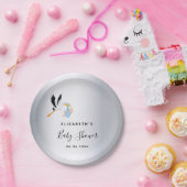 Babydusche Silberjunge Pappteller (Party)