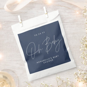 Babydusche Skript für moderne Marine blau Geschenktütchen