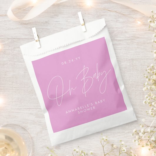 Babydusche-Skript moderner cerpink Gast Geschenktütchen (Ausgeschnitten)