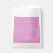 Babydusche-Skript moderner cerpink Gast Geschenktütchen (Vorderseite)