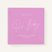 Babydusche-Skript moderner cerpink Gast Notizblock (Vorderseite)