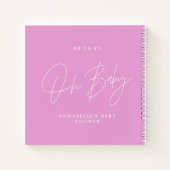 Babydusche-Skript moderner cerpink Gast Notizblock (Rückseite)