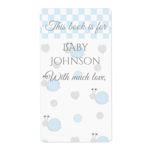 Babydusche "Snips & Snails" Buchzeichen Blatt 8 (Vorne)