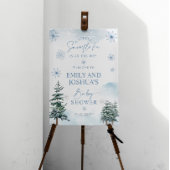 Babydusche Snowflake Begrüßungszeichen Poster