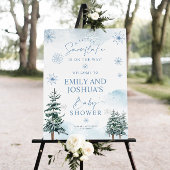 Babydusche Snowflake Begrüßungszeichen Poster