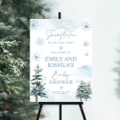 Babydusche Snowflake Begrüßungszeichen Poster