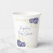 Babydusche Snowman Lila Papierbecher (Rückseite)