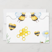 Babydusche Sonnenblume Foto Einladung (Rückseite)