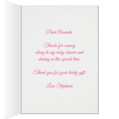 Babydusche Sonnenblume Pink Floral Vielen Dank (Innen (Rechts))