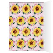 Babydusche Sonnenblume Pink Floral Vielen Dank (Innen (Links))