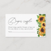 Babydusche Sonnenblume Windelwanne Umschließkarte Begleitkarte (Vorderseite)