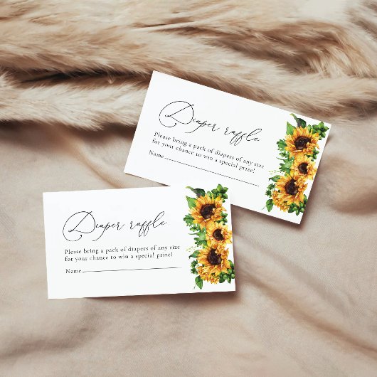 Babydusche Sonnenblume Windelwanne Umschließkarte Begleitkarte