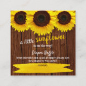 Babydusche Sonnenblume Windelwanne Umschließkarte Begleitkarte (Vorderseite)
