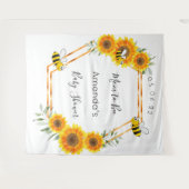 Babydusche Sonnenblumen Mama geschlechtsneutral zu Wandteppich (Vorderseite (Horizontal))