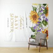 Babydusche - Sonnenblumen und Lavendel Wandteppich (Beispiel (Horizontal))