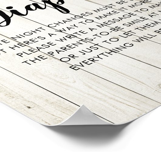 Babydusche Spätnächtliche Windeln signieren sukkul Poster (Ecke)