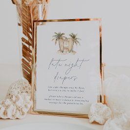 Babydusche Spätnachtswindeln an der Küste Untersch Poster