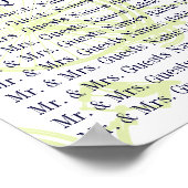 Babydusche Special Event Gästekarte Poster (Ecke)