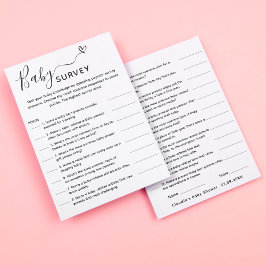 Babydusche Spieltrivia Umfrage Karte