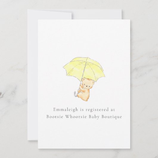 Babydusche Sprinkle Banner Balloons & Bären (Rückseite)