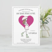 Babydusche Sprinkle Einladung (Stehend Vorderseite)