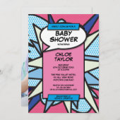 Babydusche Sprinkle Modernes Gender Reveal Foto Einladung (Vorne/Hinten)