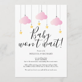 Babydusche, Sprinkle Pink Girl Cancelation Card Einladung
