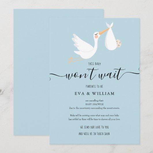 Babydusche, Sprinkle-Stornierungskarte Einladung (Vorne/Hinten)