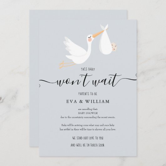 Babydusche, Sprinkle-Stornierungskarte Einladung (Vorne/Hinten)