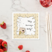 Babydusche Standard Cocktail Napkin Gold/Bk Baby Serviette (Beispiel)