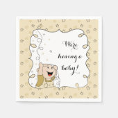 Babydusche Standard Cocktail Napkin Gold/Bk Baby Serviette (Vorderseite)