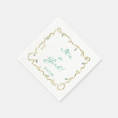 Babydusche Standard Napkin "Glittery Castle" Serviette (Ecke)