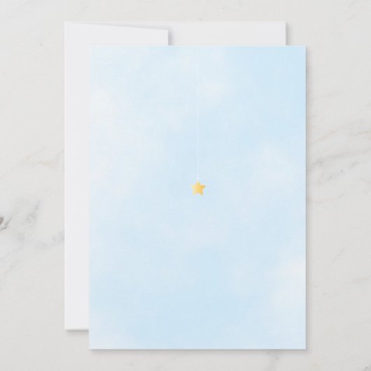 Babydusche Stornierung Blue Dusche by Mail Einladung (Rückseite)