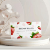Babydusche Strawberry Diaper Raffekarte Visitenkarte